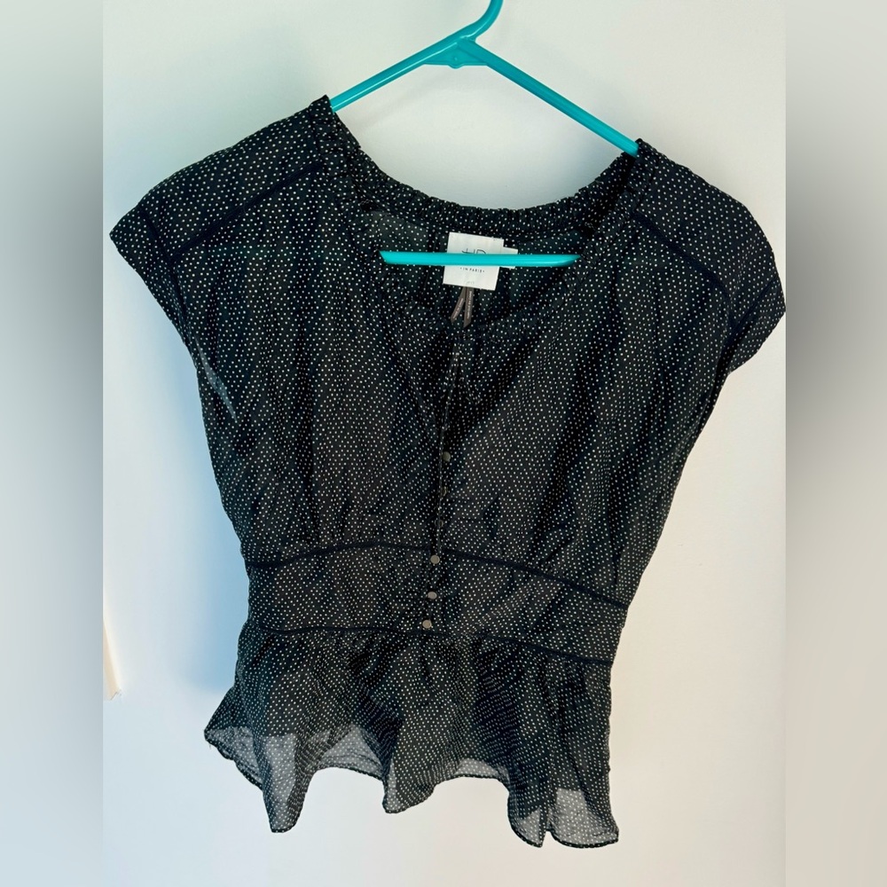 Anthropologie HD in Paris Polka Dot Retro Style Blouse Sz. 4